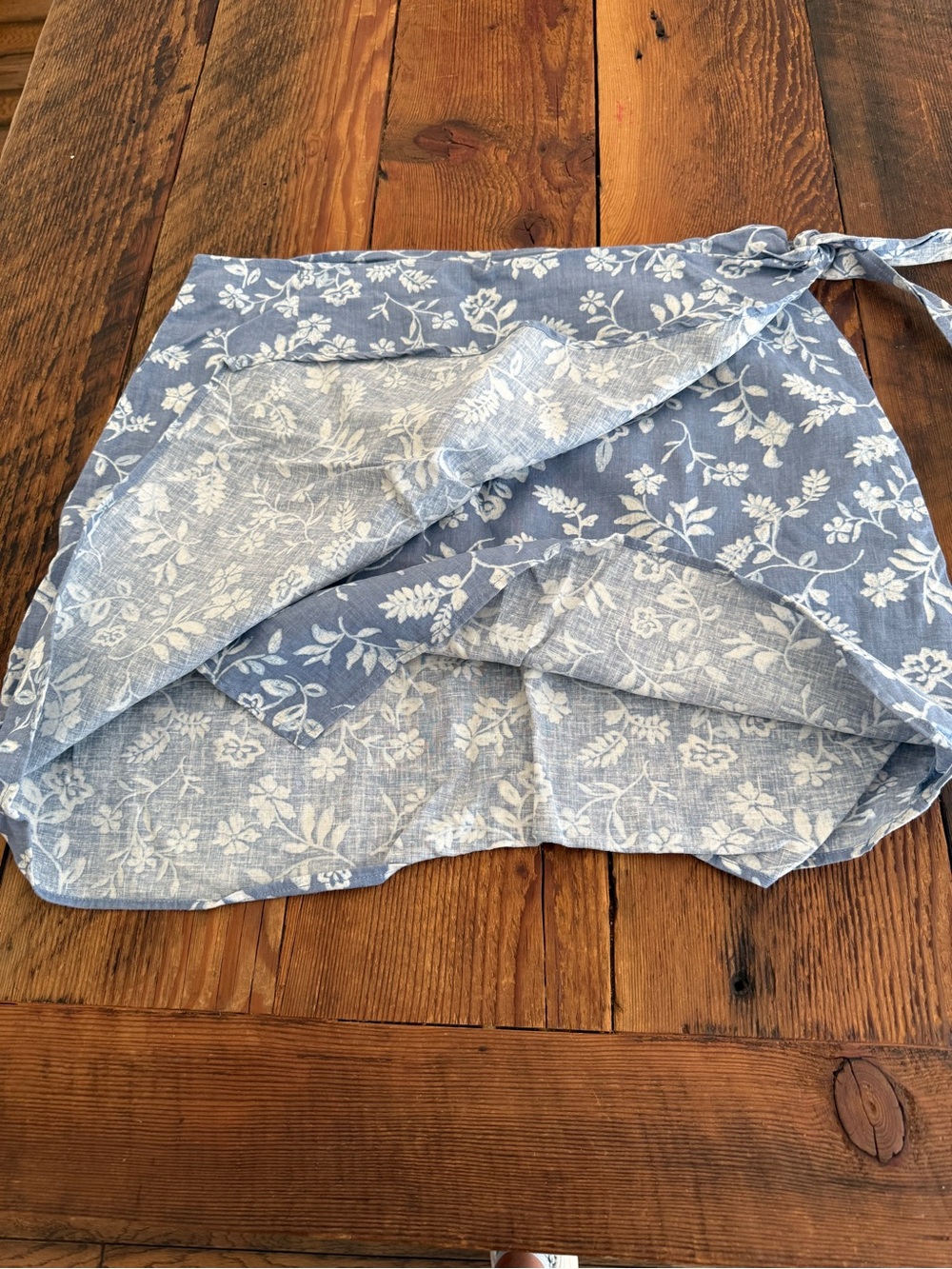Woolrich Blue Floral Tie-Waist Skirt - Picture 2 of 4